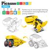 PicassoTiles STEM Kids Solar Power Dinosaur Robot Educational Learning Engineering Building Toy 3 In 1 Creative Unique Transformation Renewable Solar