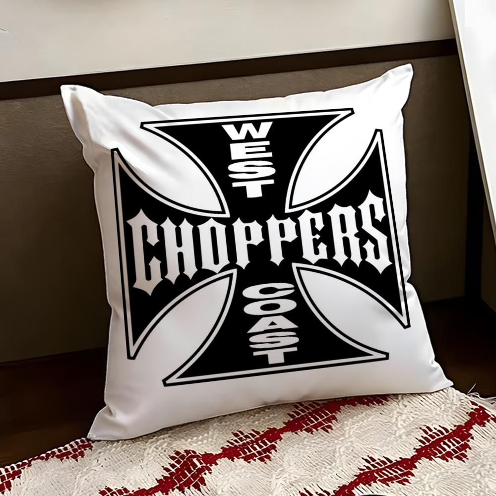 WWest Coast CChoppers Cushion Cover Reversible Soft Durable Pillow Cover Home Car MultiScene Use for Daily Comfort