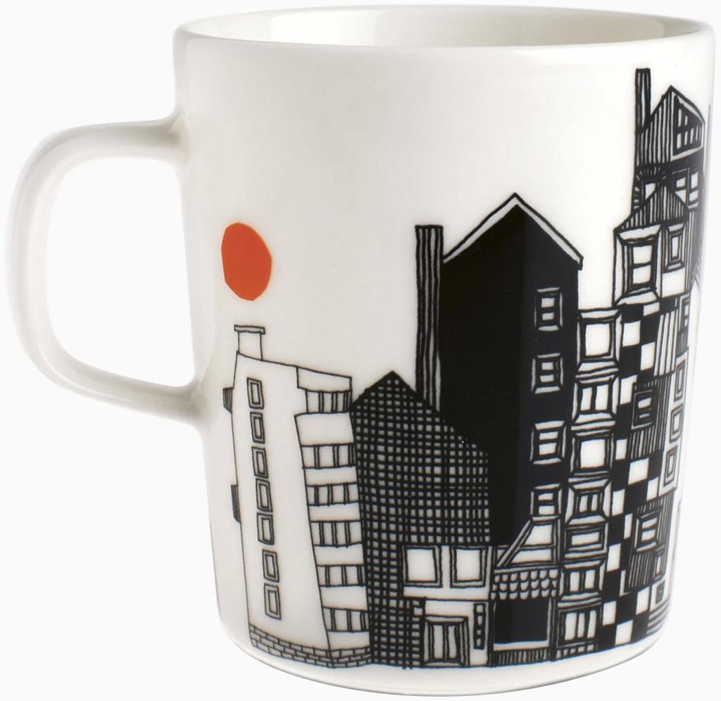 Marimekko Marimekko SIIRTOLAPUUTARHA Mug White X Black 250ml 63297 195 63297 195 [Item]