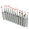 12PCS 33mm Copper Soldering Iron Tips Set 900M-T Welding Station Tools I B C D K For 936 937 938/969 8586/852D Soldering Station