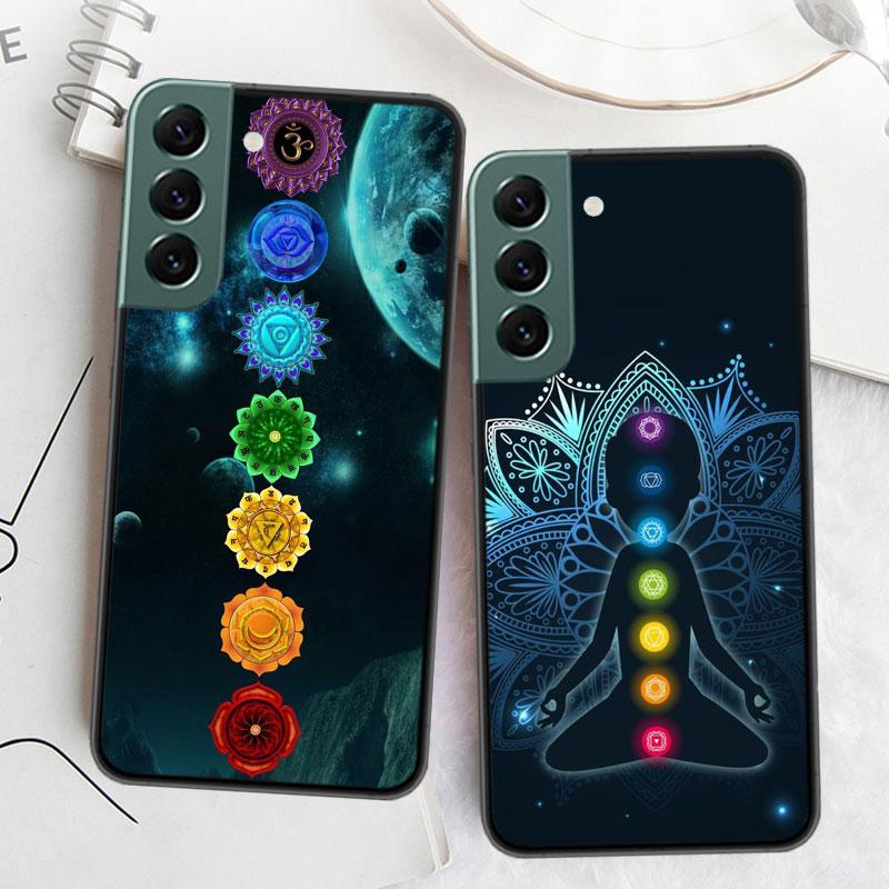 The Mandala Chakra Insist Yoga Phone Case For Samsung A02 A03 A03S A04 A04S Galaxy A55 A35 A25 A15 S10 Lite A9 A8 A7 A6 Plus A90