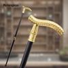 Bastón de moda de lujo con patrón de flores doradas para fiesta, bastón decorativo, elegante bastón con perilla, 93cm