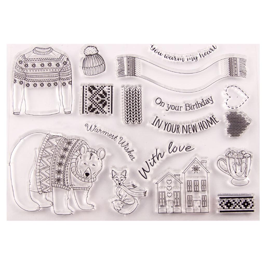 Buy Dress Up Silicone Clear Seal Stamp DIY Scrapbooking Embossing Photo ...