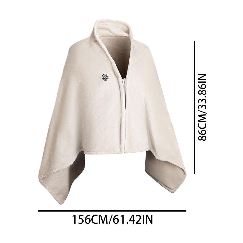 Portable Heated Shawl USB Rechargeable Wearable Electric Shawl Rechargeable Heated Blanket For Room Offices School Travel Camp
