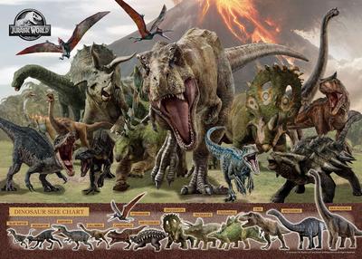 Epoch Jigsaw Puzzle Jurassic World Power of Dinosaurs X 53 with Spatula and Score Ticket 500-piece (38 Cm) 06-508s Glue,