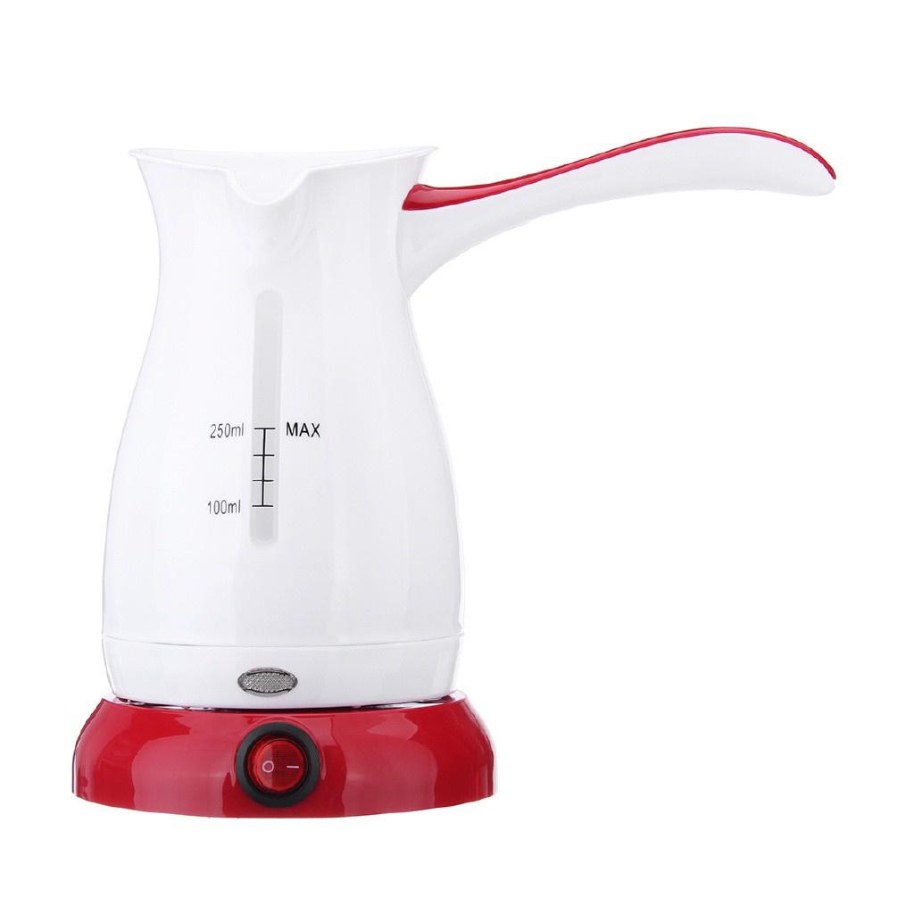 Portable Electric Coffee Pots Stainless Steel Tea Home Office Coffee Maker Percolator Filter 3 Cups Pot Kitchen 250ml