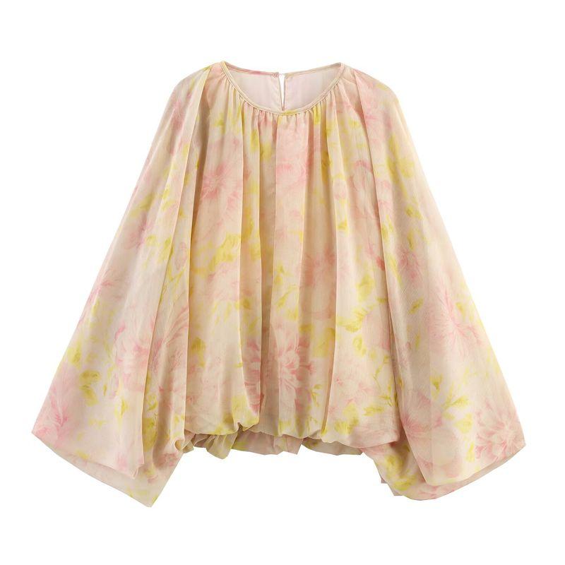 

Jnleaog Spring New Arrival Women s Clothing Fashion Style French Fashion Design Print Shirt 2635066 Yellow L