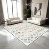 Bohemian Geometric Abstract Style Living Room Carpet Antiskid Soft Fluffy Lounge Rug Easy Cleaning Machine Washable Mat Bedside