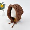 Women's Wool Knit Hooded Ribbon Hat
