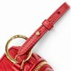 Excellent MIUMIU Charm MATELASSE Charm Logo Keyring Leather Pouch Red 5TL527 Used