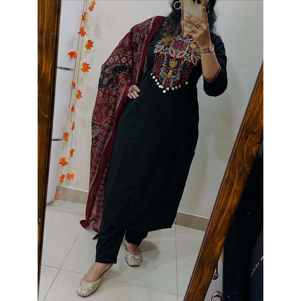 Bollywood Party Wear Ethnic Kurta Set Indian Beautiful Kurti Pant Dupatta Set