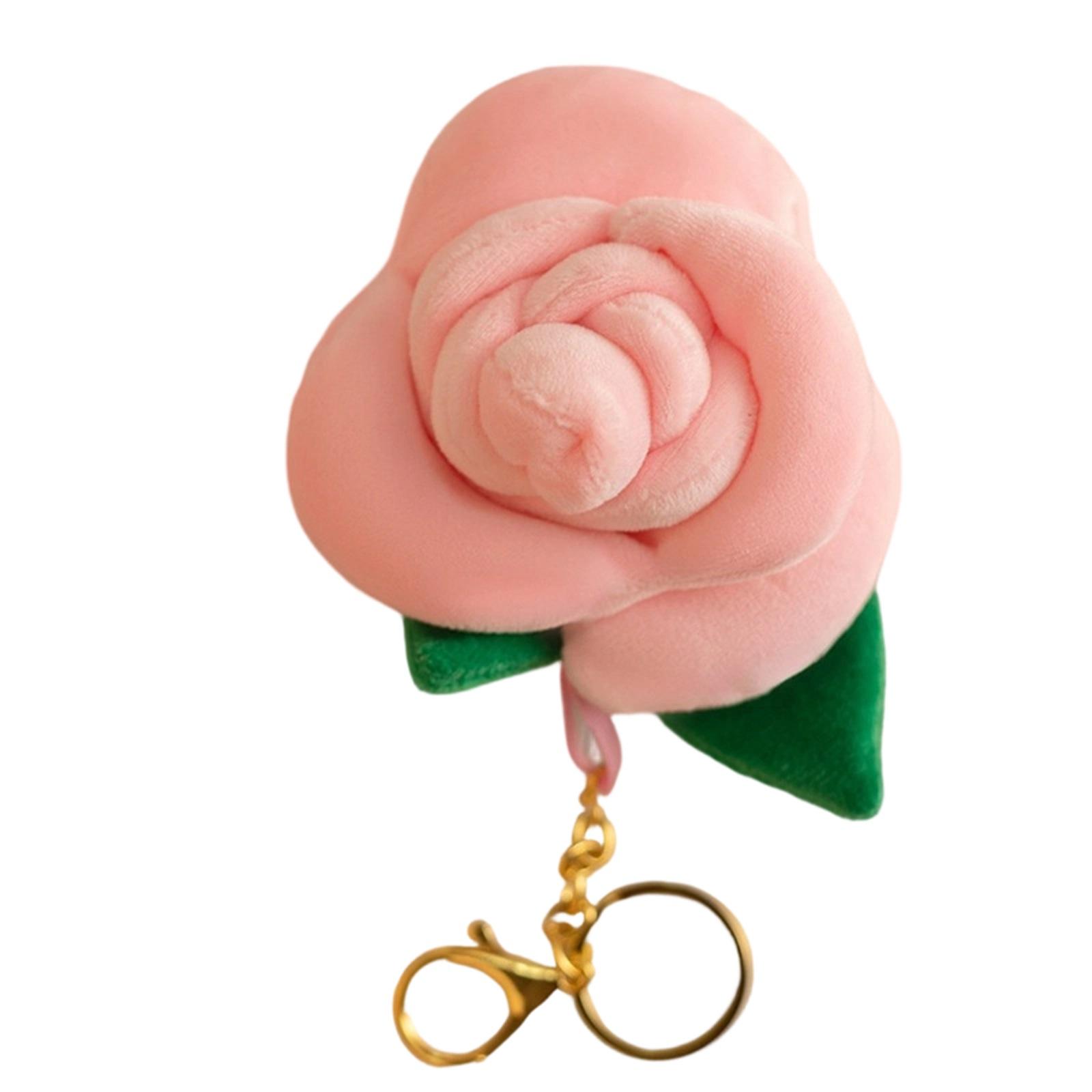 

Rose Pendant Decoration For Valentine s Day, Cute Plush Simulation Rose Keychain, Valentine s Day Gift Bouquet One Size розовый