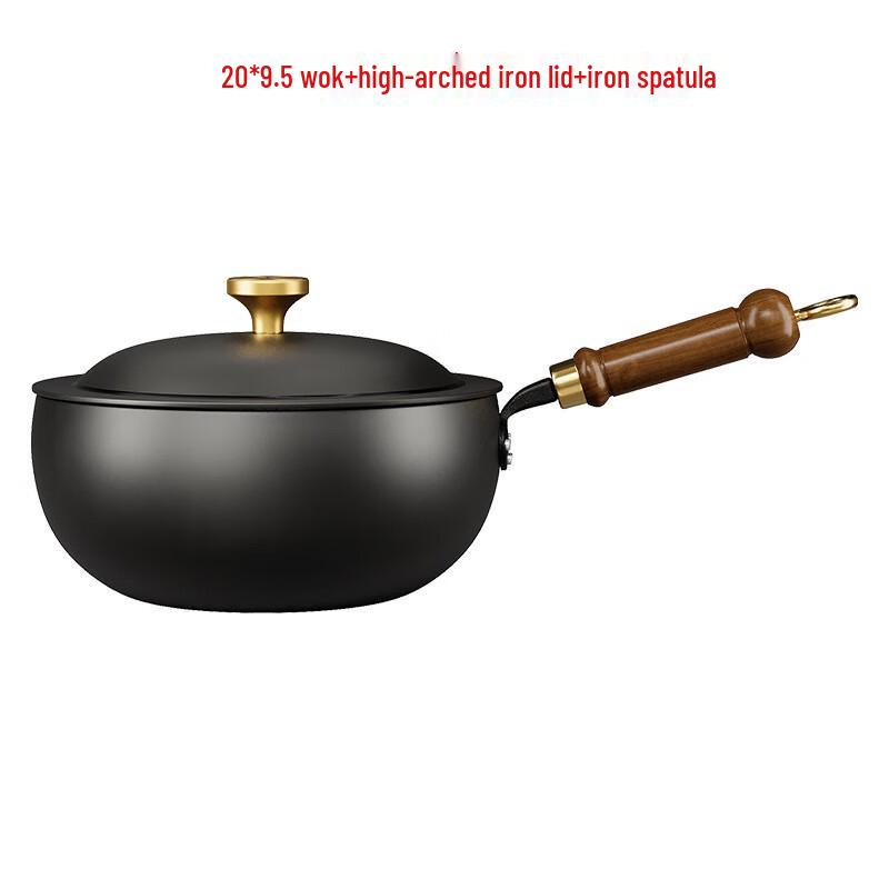 

Wutuo Fine Wrought Iron Non-Stick Flat Bottom Wok