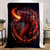 Fiery Red Dragon Roars Print Blanket Soft and Cozy Perfect for the Living Room Bed Sofa or a Nap,gift