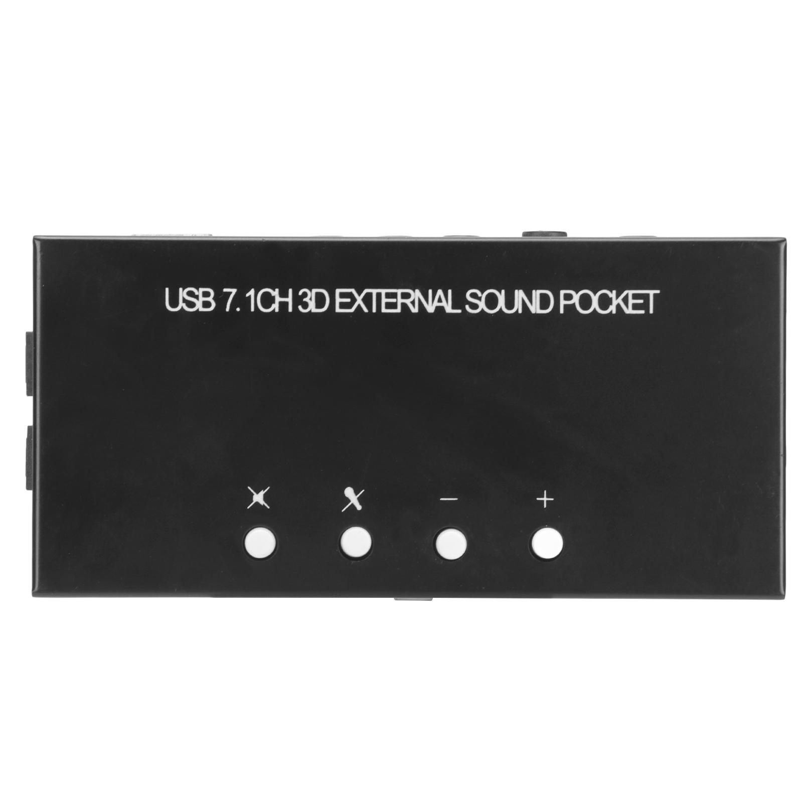 

7.1-канальная звуковая карта с объемным звуком, двойной микрофонный вход, внешняя стереозвуковая карта для компьютеров