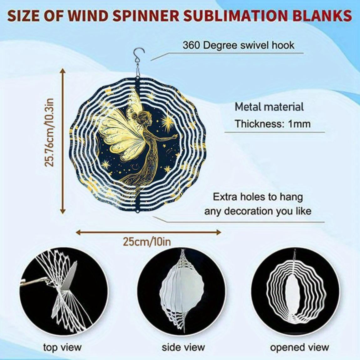 

Металлический ветряной спиннер с ручной росписью в виде феи, вращающийся на 360 градусов крюк, уличный садовый декор для Хэллоуина, Рождества, Дня благодарения, праздничный подарок