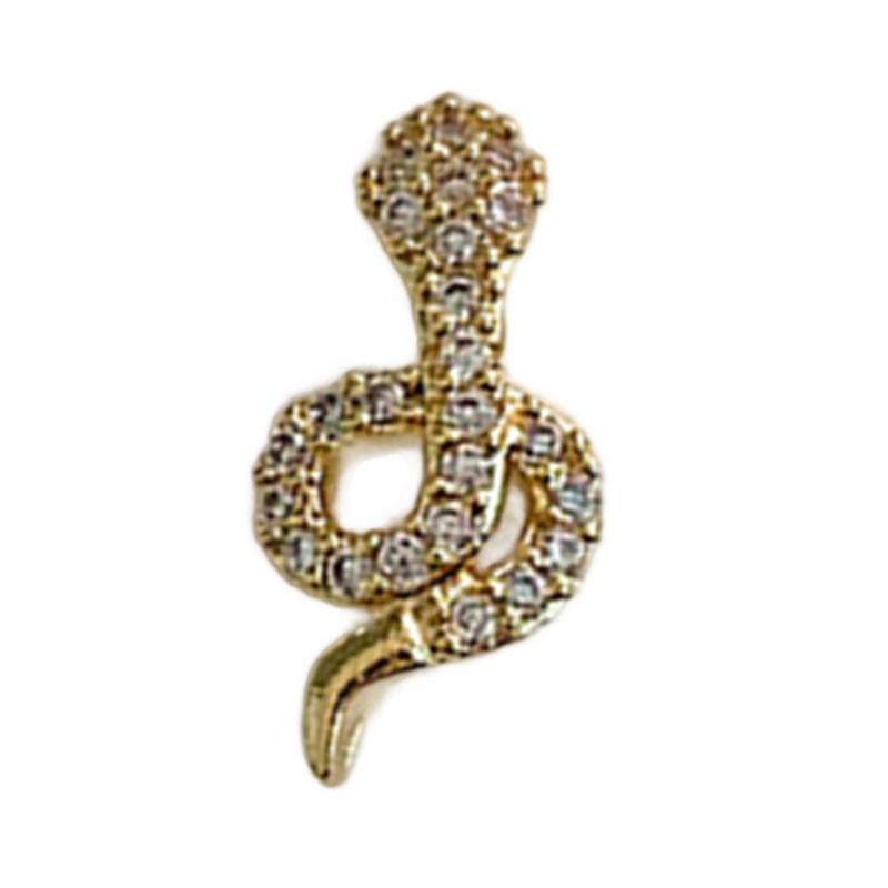 Snake Nails Art Charms Snake Nails Rhinestones Nails Charms Snake Shape Nails Art Decoration Nails Jewelry Accessories