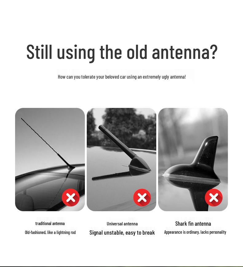 Universal Shark Fin Car Antenna with Enhanced Signal Reception and Decorative Design