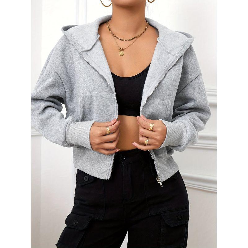 

Pure Style Hooded White Work Clothing Fashion Style Autumn and Winter Women s Long Sleeve Loose Casual Top Easiest for Match New Arrival Fashion Grey XS