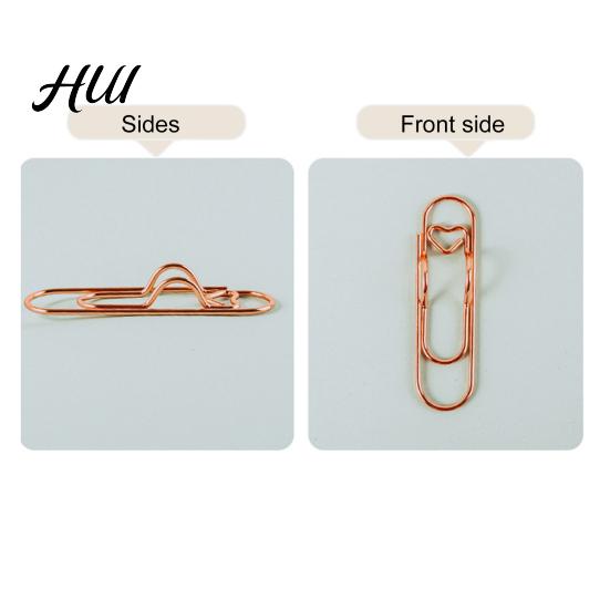 Notebook Pen Holders 6Pcs Metal Heart Clips Book Organizers Colored Paperclip Cute Shaped School Supplies Organizer Stainless Steel