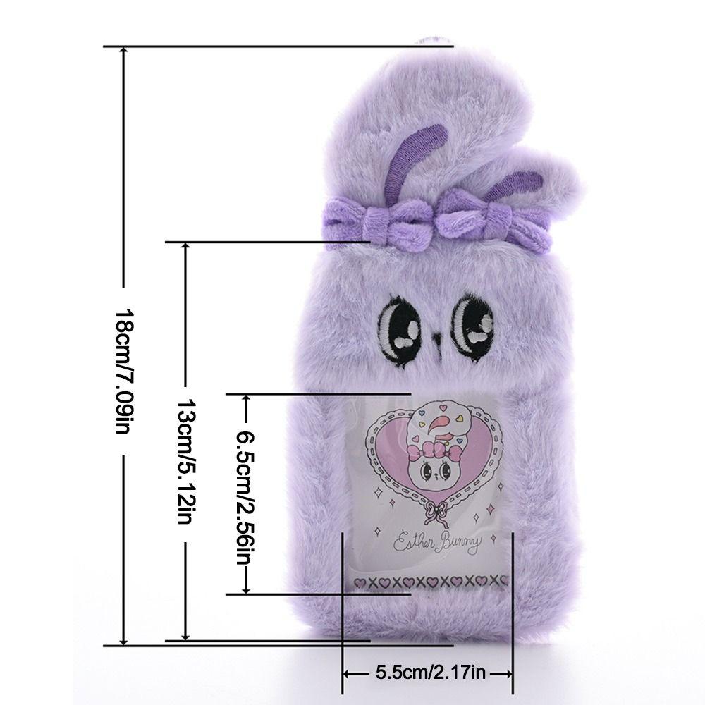 Credit ID Bus Card Case Plush Card Holder Key Ring Photo Album Card Cover Fashion ID Badge Holder