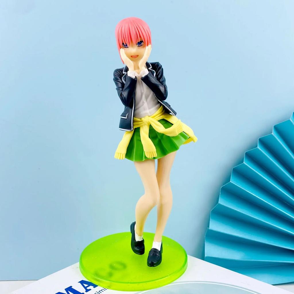 5Style Anime Figure Ichik 18CM School Uniform The Quintessential Quintuplets Model Dolls Toy Gift Collec Nakano Nino Miku