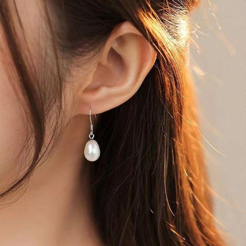 Earrings 5Pcs Bright Water Drop DIY Brooch Necklace Party Gift Bracelet Imitation Pearl 10/14/16/18mm Fashion Sheep-eye Pendant