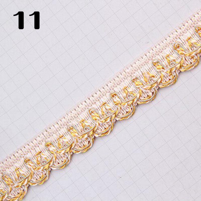 16.5 Meter 2.5cm Braid Lace Trim Edge Curtain Sofa Clothes Decor Lace Ribbon Polyester Furniture Upholstery DIY Crafts