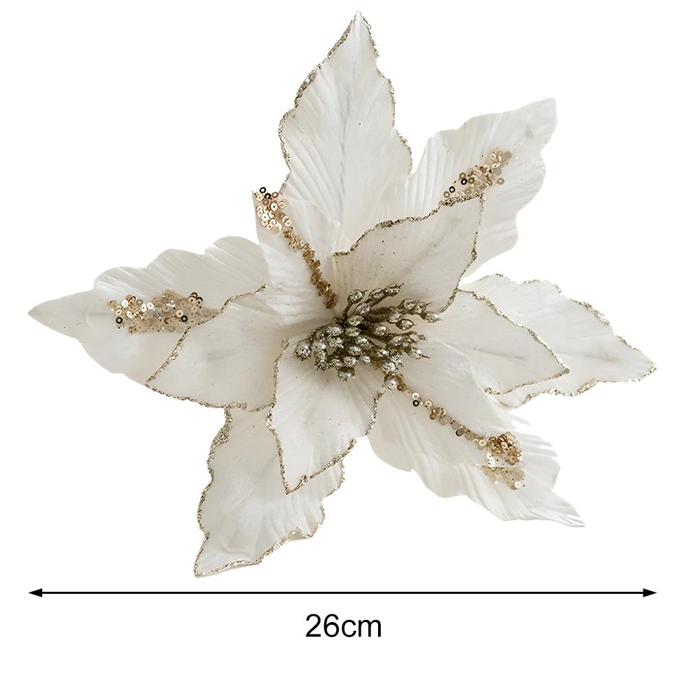 Christmas Flower Christmas Tree Decoration Sequin Flannel Decoration Adjustable