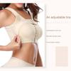 Thin Cup Wireless Front Closure Shaping Bra for Women Elastic Side Gathered Adjustable Double Cutout Back Intimates