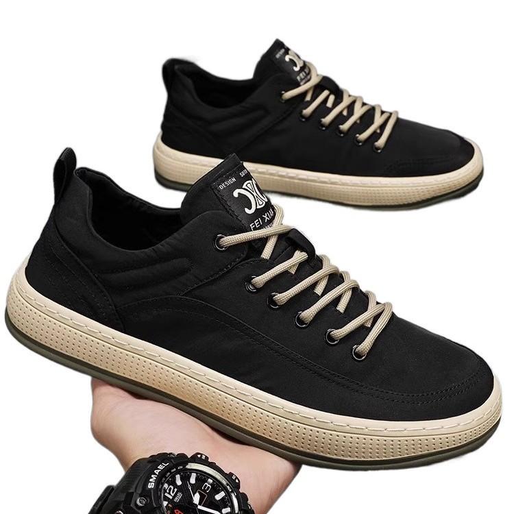 Canvas Herbst- und Winterschuhe schwarz lässige Board-Schuhe leichte Stoffschuhe weiche Sohle Arbeitsschutz Trendschuhe