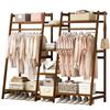 Minimalist Bamboo Floor Standing Clothes Rack