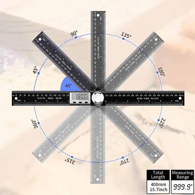 1 PC 2 In 1 Digital Angle Detector Scale Suitable for Woodworking Measurement Tools High Accuracy Mutifunction Tools