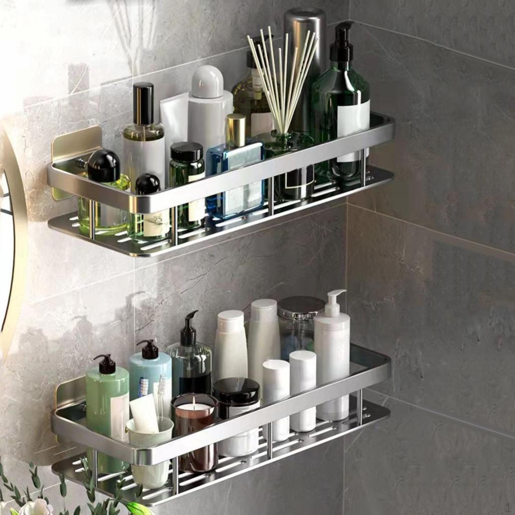 Bathroom Organizer Shelf Shower Shampoo Rack Wall Mounted Storage Holder Inside Shelves