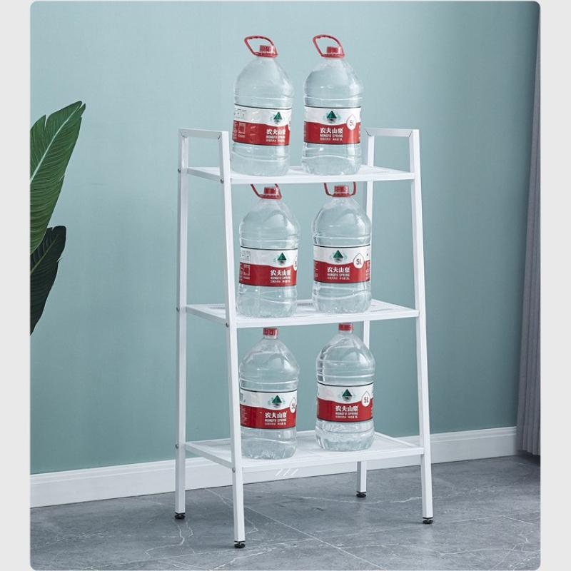 G-H 4-Tier Metal Wrought Iron Floor Rack Nordic Style Display Rack For Living Room/Bedroom/Kitchen/Bathroom/Home Office