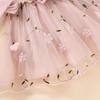 2024 Spring & Autumn European-American Mesh Long Sleeve Dress for Baby Girls - Trendy Children's Fashion Skirt.