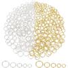 PH PandaHall 400pcs Jump Rings 5 Sizes Closed Jump Rings Soldered Jump Rings, Connectors Junction Rings Sliver/Golden Brass Round Rings for Jewelry