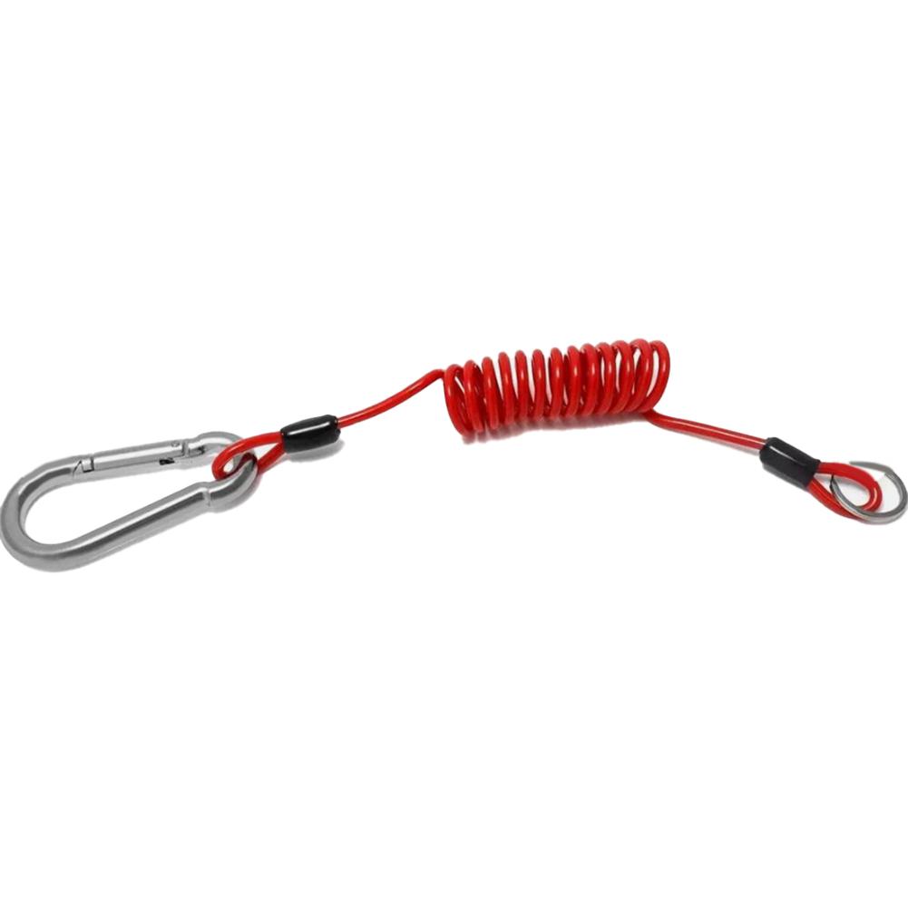 Trailer Brake Safety Cable 4 Ft with Coil Design Breakaway Cable Made from Carbon Steel for Reliable and Safe Trailer Towing