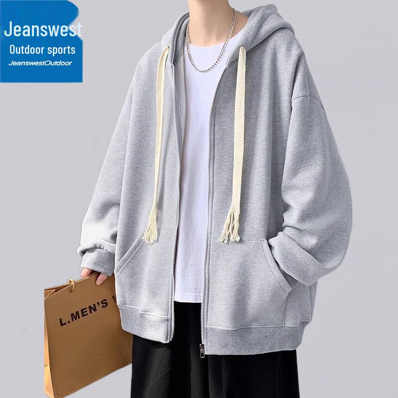 Jeanswest Men's & Couple's Hooded Zip-Up Sweatshirt