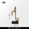 Resin Sculpture Simple Gold Note Piano Sculpture Ornament Music instruments Dance studio home bookshelf piano room home decor