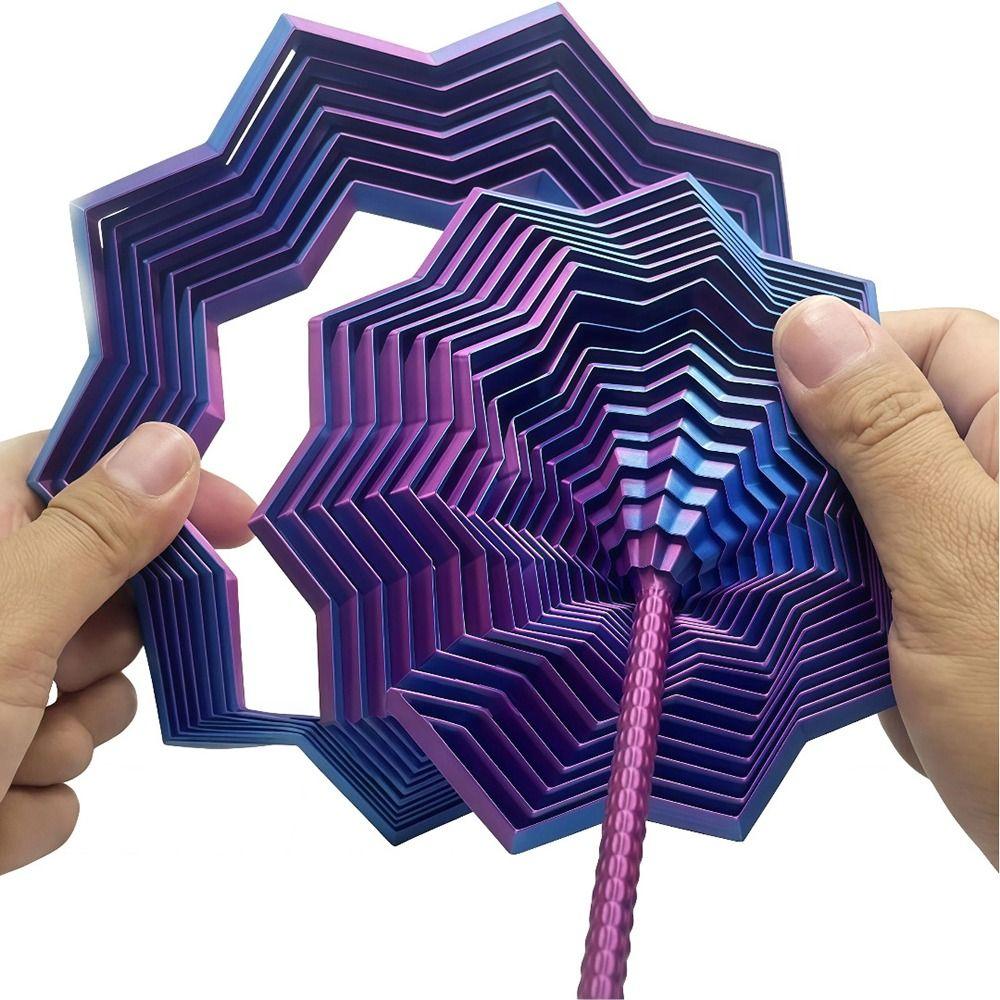 PLA Fractal Fidget Hexagon with Handles Desktop Decompression Toys Fidget Toy  for Office&School