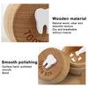 Wood Baby Teeth Box Round Small Heavy Duty Lost Tooth Keepsake Storage Saver Container Box Birthday Baby Shower Boys Girls Gift