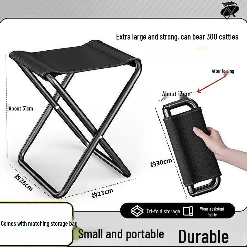 Compact Folding Portable Camping Stool with Pencil Case