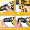 21V Cordless Electric Rechargeable Drill Driver with Two 2000mAh Adjustable Screw DIY Furniture Fastening Tool for Wood and Metal Japanese Instruction