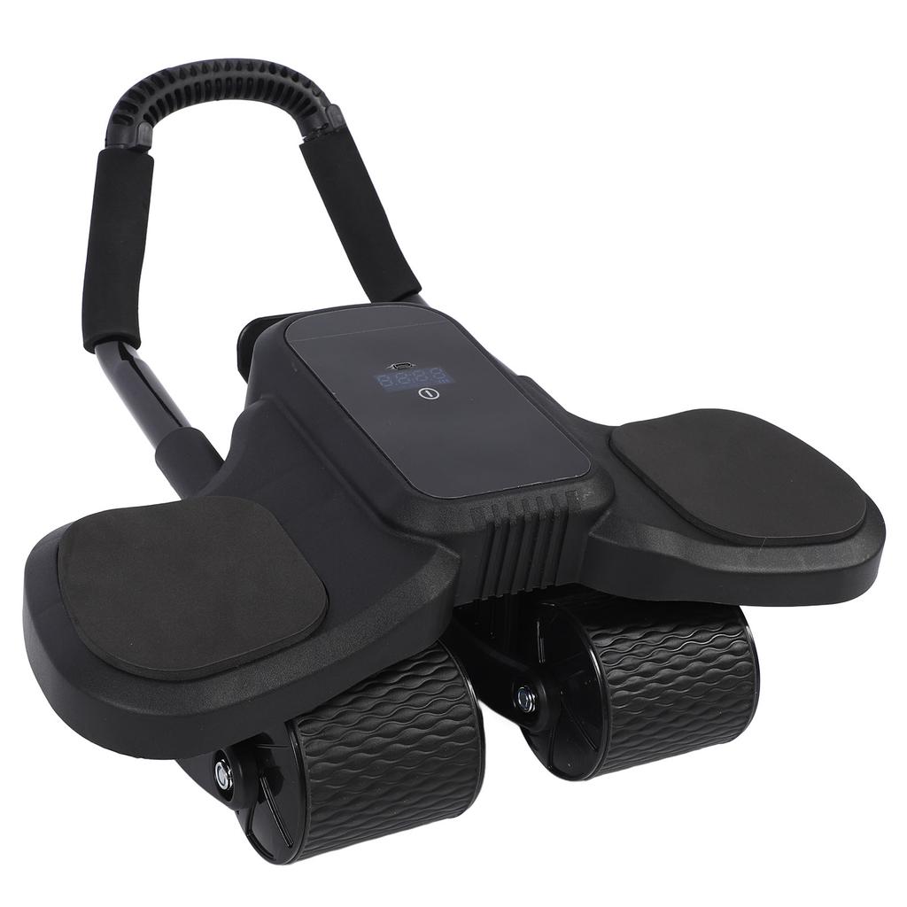 Abdominal Wheel Automatic Rebound 4 Wheels Abdominal Exercise Roller with Large Display Panel for Ho