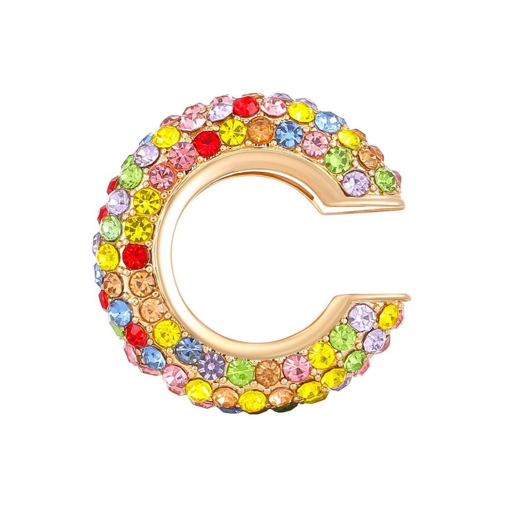 European & American Popular C-shaped Rhinestone Ear Cuff Earrings, No Piercing Needed for Women