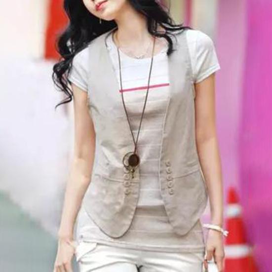 Dvouřadová vestička Všestranná Velká velikost Styl kardiganu Obleková vesta pro každodenní nošení