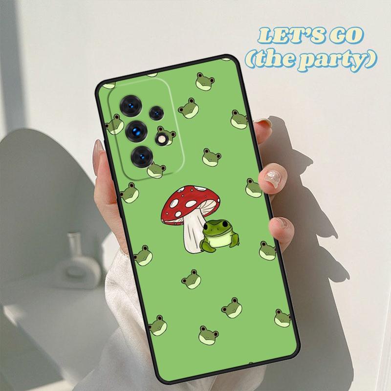 mushroom frog Cartoon phone case For Samsung Galaxy A42 A31 A40 A51 A71 A32 A80 A91 A52 A72 A73 A20e A21S A50 A70 A11 A12 Cover