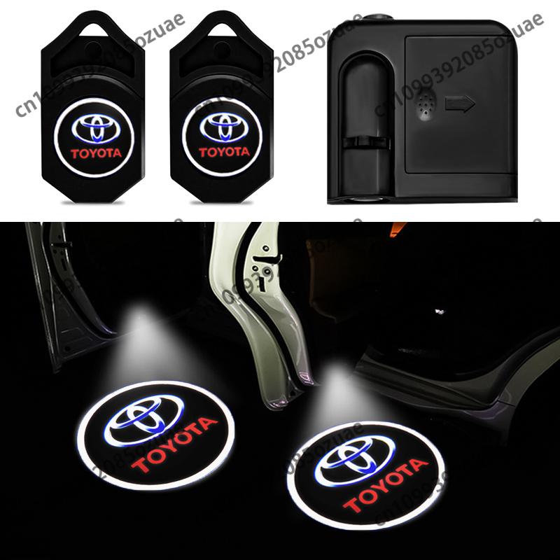 Led Car Door Welcome Lights Projector Ghost Shadow Lamp For Toyota Corolla RAV4 LEVIN Yaris C-HR Camry Prado Prius Accessories