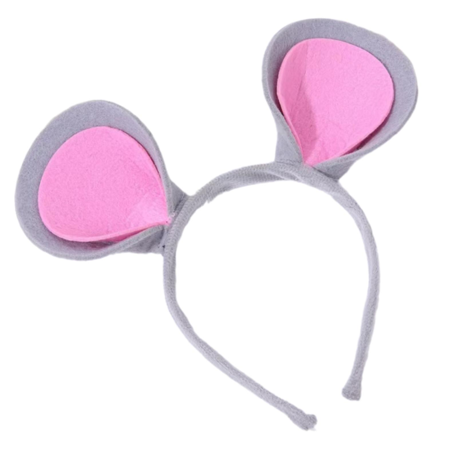 

Повязка на голову с ушками мыши, реквизит для фотосъемки, детский обруч для волос, повязка на голову для вечеринки, забавные повязки на голову для сцены для музыкального фестиваля серый